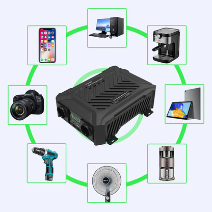 DATOU BOSS Pure Sine Wave Inverter 12v 24v 1200w 2300w Two Voltages Support dc ac Inverter 12v to 220v EU Peak Power 4000W