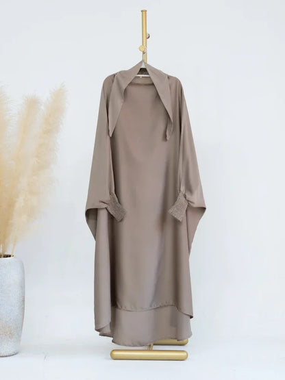 Ramadan Muslim Dress Girls Kids Prayer Garment Hijab Dress  Child Hooded Abaya Full Cover Niqab Islam Dubai Eid Robe 2023 jilbab