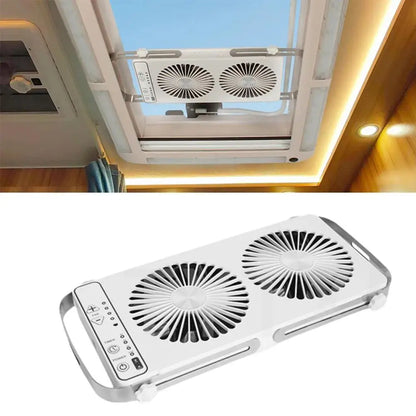 Bed Car Silent Double Exhaust Air Inlet Double Fan Car Fan Exhaust Fan Low Noise Heat Dissipation Efficient Cleaning Unive