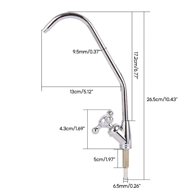 2024 New Water Purifier Drinking Water Faucet Single Hole Sink Faucet Drinking Water Faucet with Fittings 1/4-in Tube Faucet Tap