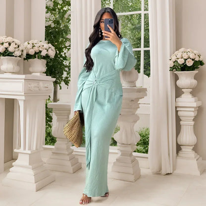 Evening Dress Women Dashiki Muslim Fashion Abaya African Clothes Robe Marocaine Luxury Dubai Kaftan Dress Vetement Big Size
