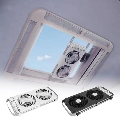 Bed Car Silent Double Exhaust Air Inlet Double Fan Car Fan Exhaust Fan Low Noise Heat Dissipation Efficient Cleaning Unive