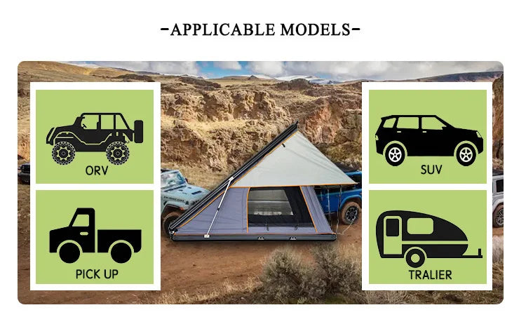 Factory Price Ultra-Thin Light Weight Rooftop Tent Aluminum Camping Car Roof Tent Hard Shell Roof Top Tent For Car