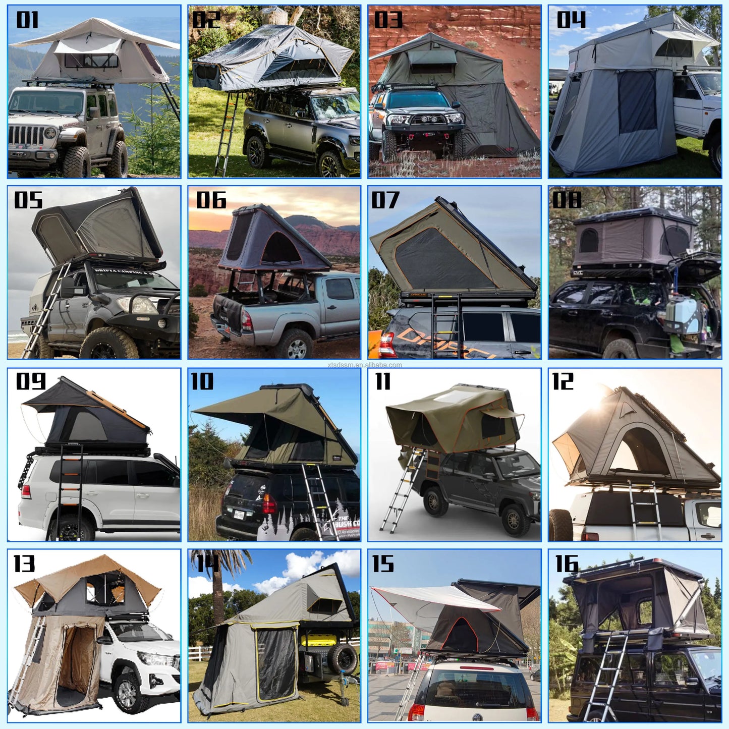 China New Fashion Design Tent Rooftop 4WD New Style Aluminum Z-shape hard shell roof top tent For 4x4 Offroad Camping