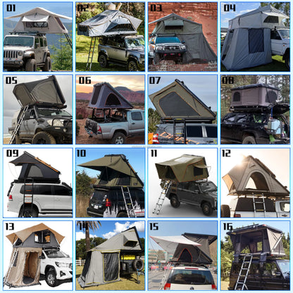 China New Fashion Design Tent Rooftop 4WD New Style Aluminum Z-shape hard shell roof top tent For 4x4 Offroad Camping