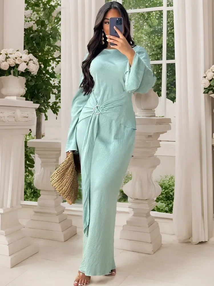 Evening Dress Women Dashiki Muslim Fashion Abaya African Clothes Robe Marocaine Luxury Dubai Kaftan Dress Vetement Big Size
