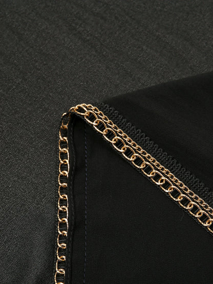 New Muslim Bubble Chiffon Hijab Shawls With Chain Luxury Diamond Jewelry HeadWrap Islamic Ramadan Hijabs Scarves Lady Headscarf
