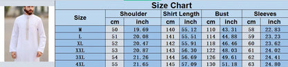 New 2025 Men Arab Muslim Fashion Islamic Clothing Men Embroidered Jubba Thobes Homme Moroccan Kaftan Eid Prayer Long Robe Dress