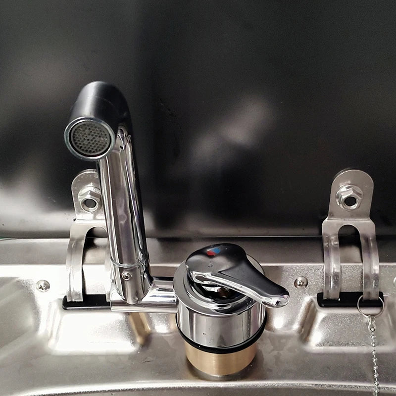 Motorhome Trailer Modification Parts Kitchen Bathroom Hot and Cold Folding Faucet 304 Stainless Steel Faucet RV Camper Accessori