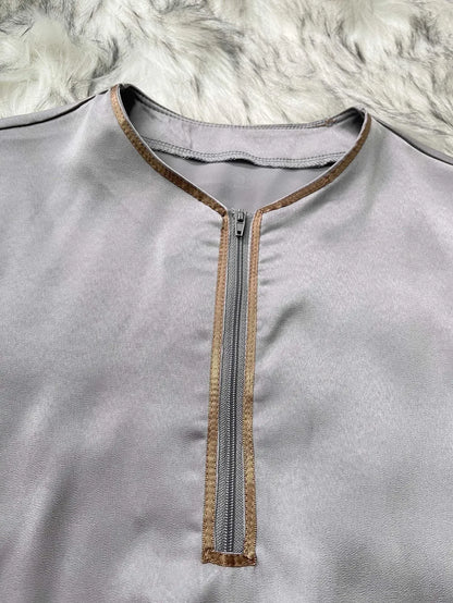 New 2025 Islamic Muslim Kids Clothing Long Sleeve Loose Jubba Thobe Saudi Arab Kaftan Maxi Robe Boys Pakistan Dubai Caftan Dress