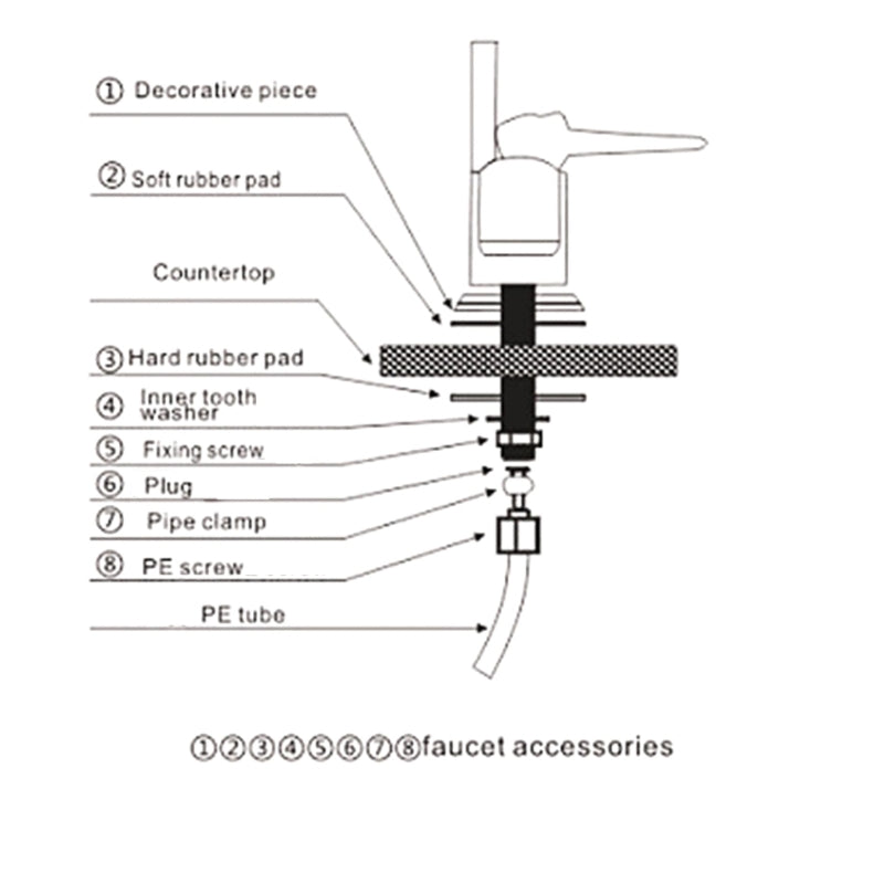 2024 New Water Purifier Drinking Water Faucet Single Hole Sink Faucet Drinking Water Faucet with Fittings 1/4-in Tube Faucet Tap