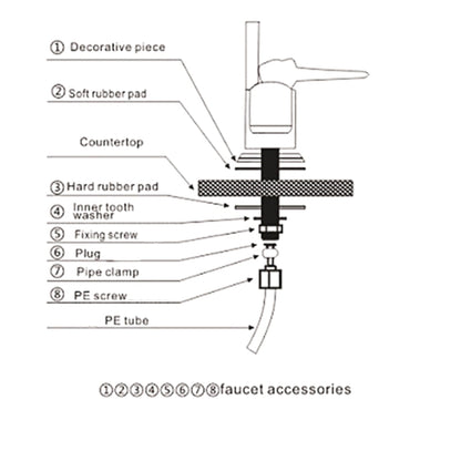 2024 New Water Purifier Drinking Water Faucet Single Hole Sink Faucet Drinking Water Faucet with Fittings 1/4-in Tube Faucet Tap