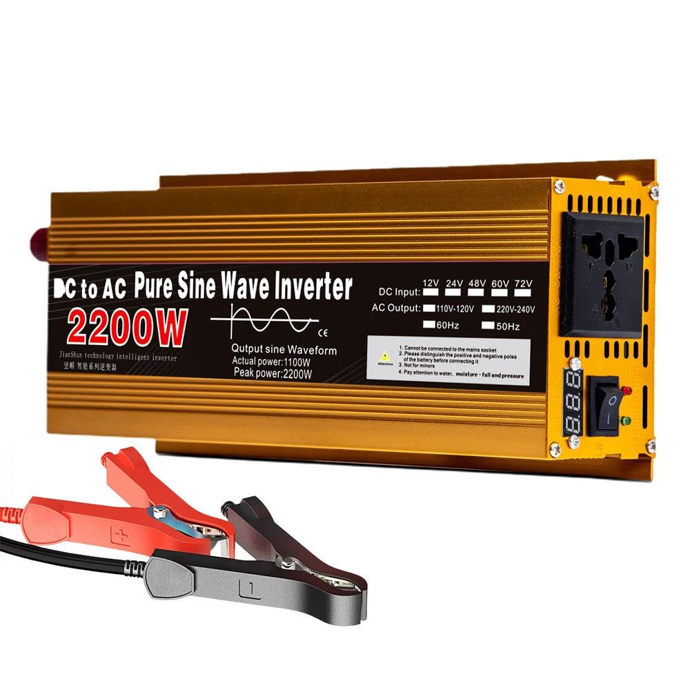 Inverter 12v 220v Pure Sine Wave 1600W-3000W Transformer Convert Multi-function Socket Converter Car inverter