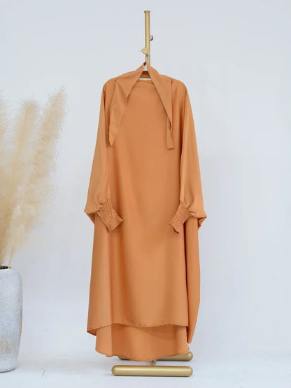 Ramadan Muslim Dress Girls Kids Prayer Garment Hijab Dress  Child Hooded Abaya Full Cover Niqab Islam Dubai Eid Robe 2023 jilbab