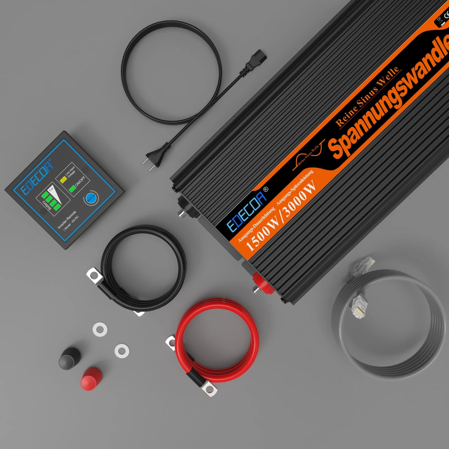 UPS inverter with charger 1500W 2500W DC 12V to AC 220V 230V converter pure sine wave transformer off grid for home