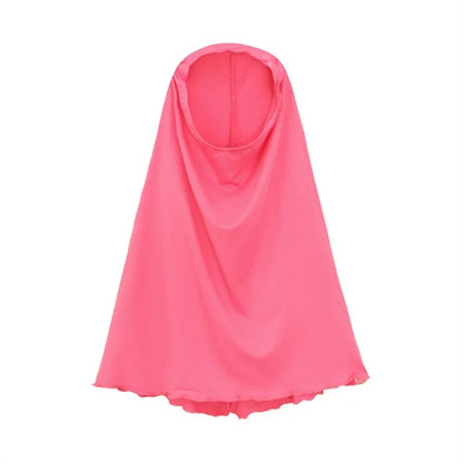 Muslim Islamic Baby Girls Ramadan Abaya With Hijab Full Length Robe Burka Maxi Little Kids Kaftan Girls Prayer Dresses Gowns