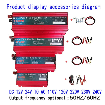 Pure Sine Wave Inverter DC 12v/24v To AC 110V/220V 1000W 1600W 2000W 3000W Portable Power Bank Converter Solar Inverter