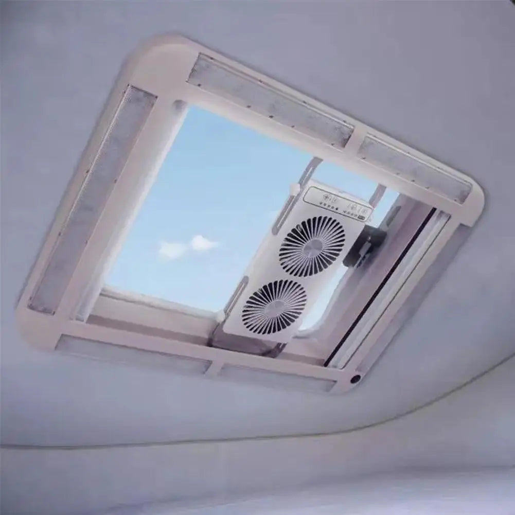 Bed Car Silent Double Exhaust Air Inlet Double Fan Car Fan Exhaust Fan Low Noise Heat Dissipation Efficient Cleaning Unive