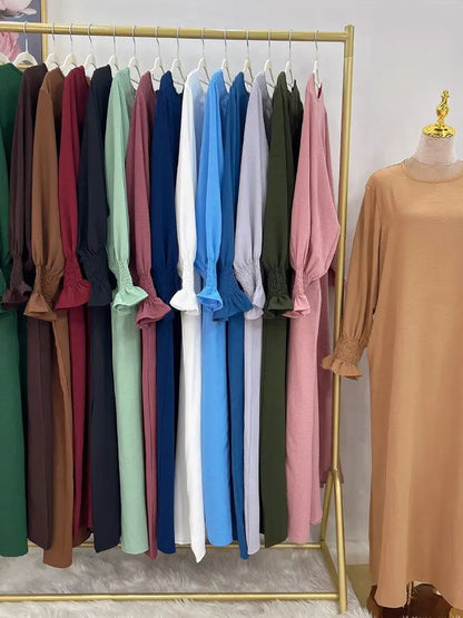 Ramadan Abaya Dubai Kaftan Muslim Long Dress Turkey Abayas For Prayer Islamic Clothing Women Robe Longue Femme Musulmane