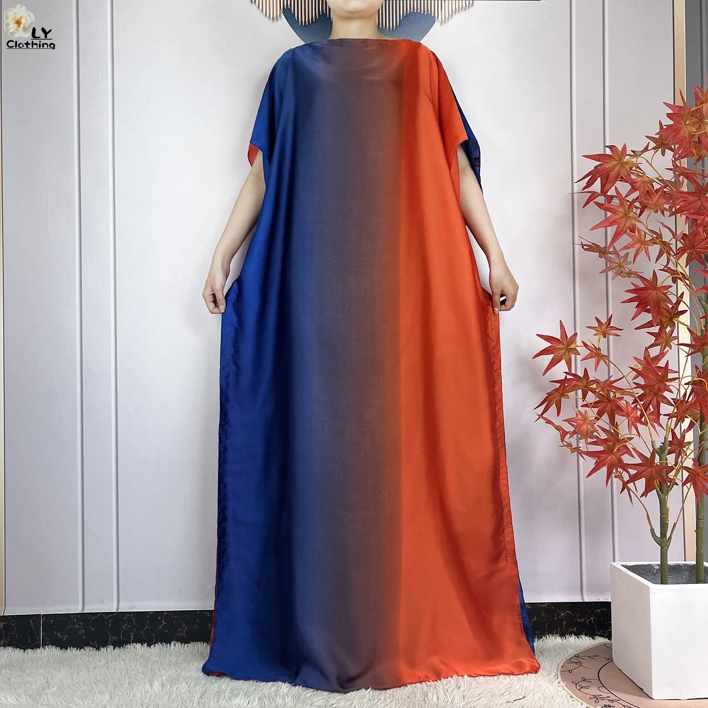 Muslim Abayas For Women 2023 New Fashion Printed Silk Soft Loose Femme Elegant Robe African Maxi Party Dresses With Belt Turban