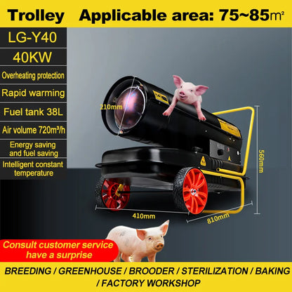 Commercial Fuel Heater Greenhouse Heater Industrial Diesel Air Heater Oil Heater Integrated Hot Air Fan Drying Calentadores de