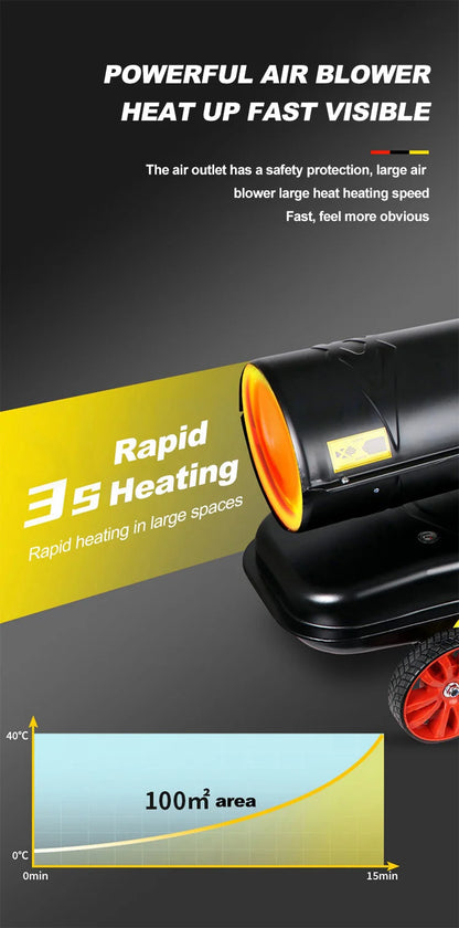 Commercial Fuel Heater Greenhouse Heater Industrial Diesel Air Heater Oil Heater Integrated Hot Air Fan Drying Calentadores de