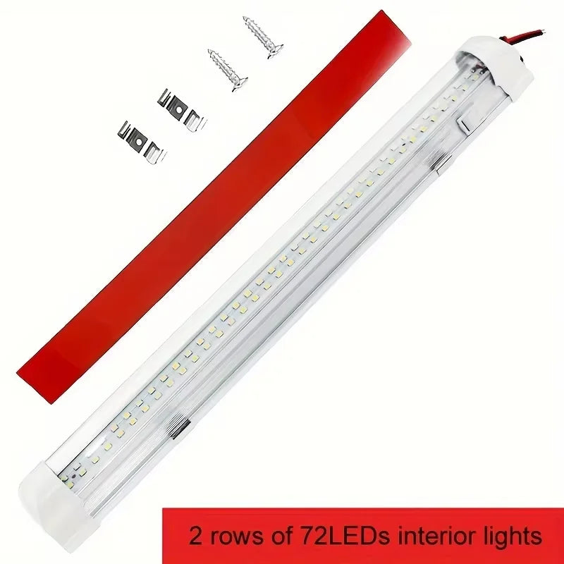 1PC 12V-80V Bright LED Car Interior Light Universal Cabin Ceiling Reading Lamp With Switch For Trailer Car RV Van Camper Caravan