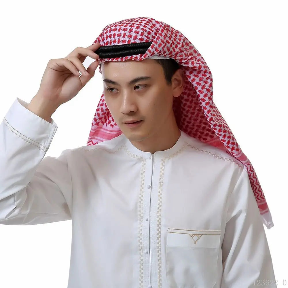 1Pcs Islamic Clothing Headwear Rope Muslim Man Saudi Arabic Dubai Headrope Desert Accessories Black Egal Shemagh Shawl