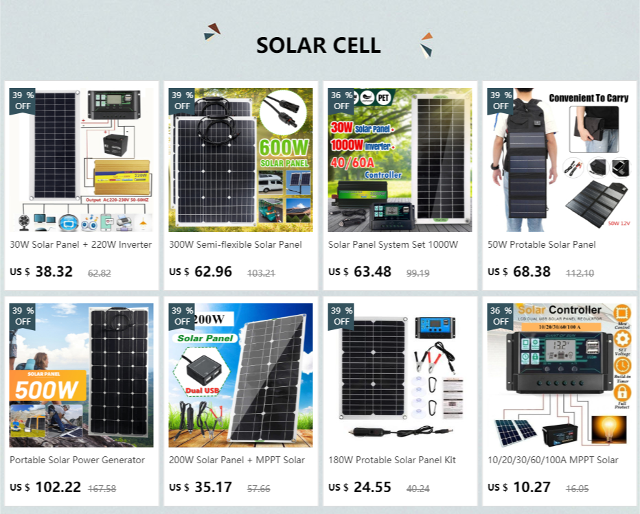 200W Solar Panel Kit 12V Battery Charger Solar Cell with 100A Controller for Caravan Boat Phone Car Charging Solar Power System
