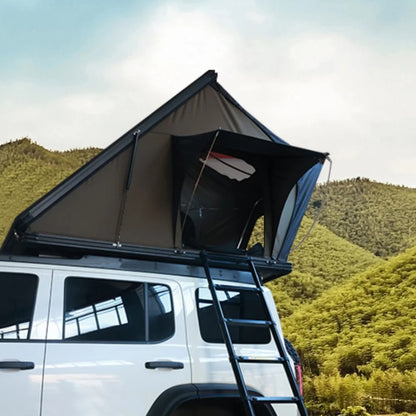 New Upgrade Automatic Rooftop Tent Durable 4-Sided Window With Sturdy Aluminium Roof Top Pop-Up Triangle Hard Shell For Camping
