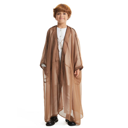 Middle East Kids Boy Robe Muslim Dress Kimono Dishdasha Islamic Dubai Saudi Abaya Prayer Abaya Ramadan Jubba Thobe Arab Clothing