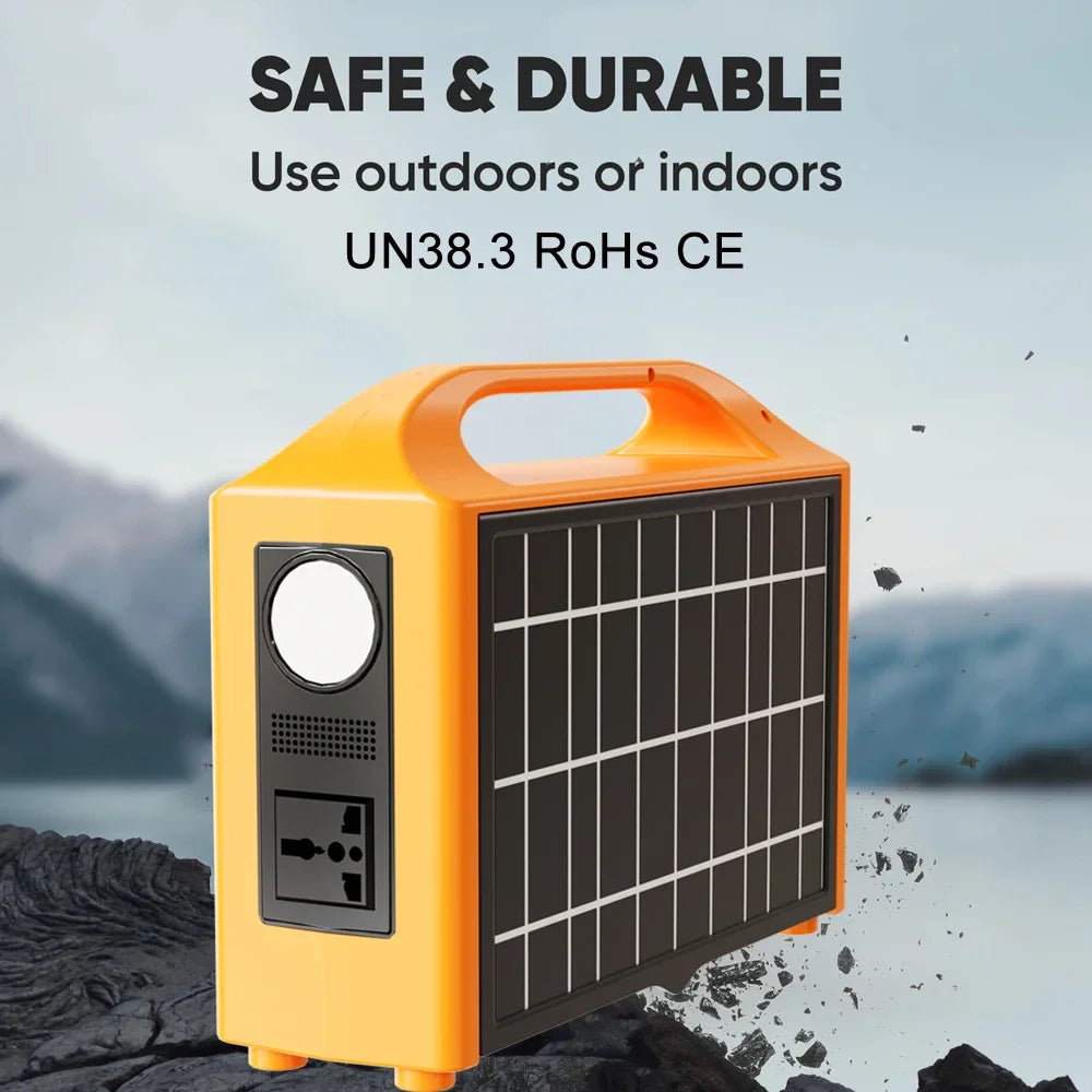 100W Portable Power Station 100V/220V Solar Power Generator UPS Charging Stations Outdoor Emergency Power Bank LED For Camping