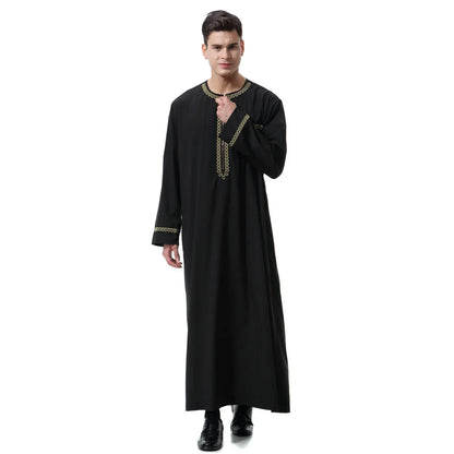 Muslim islamic Clothing Men Jubba Thobe print zipper Kimono Long Robe Saudi Musulman Wear abaya caftan Islam Dubai Arab Dressing