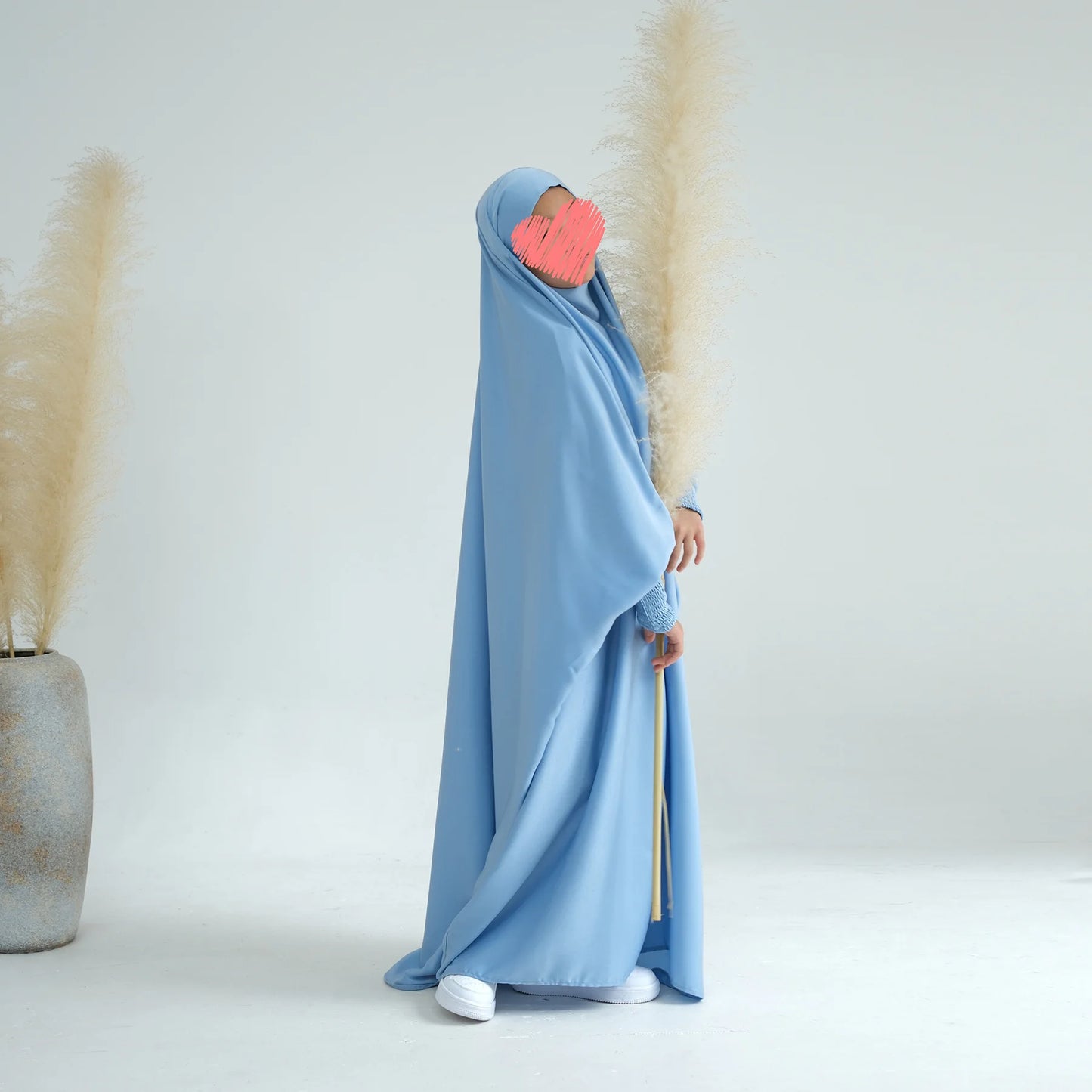 Muslim Child Jilbab Prayer Dress Hijab Hooded Abaya Ramadan Eid Islamic Clothing Dubai Saudi Black Robe Kids Modest Dresses
