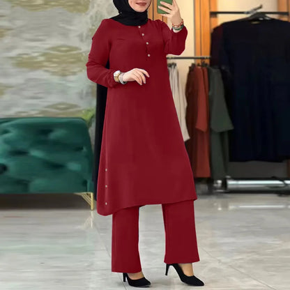 Abaya Muslim Maxi Long Sleeve Dress With Cap Women Diamond Arab Dubai Islamic Clothing Autumn New Loose Casual Turkey Robe