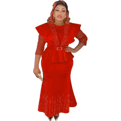 2 Piece Skirt Sets Abaya Muslim Dubai Turkey Islam Kaftans Long Hijab Dress Jalabiya Women Robe Musulman Caftan Marocain Longos