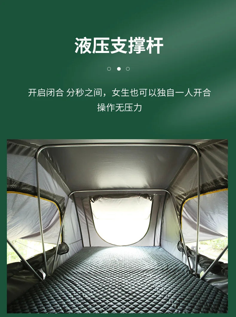 Outdoor Camping Automatic Self-Driving Soft Top Folding Extended Easy-to-Put-up Rainproof SUV Roof Top Tent