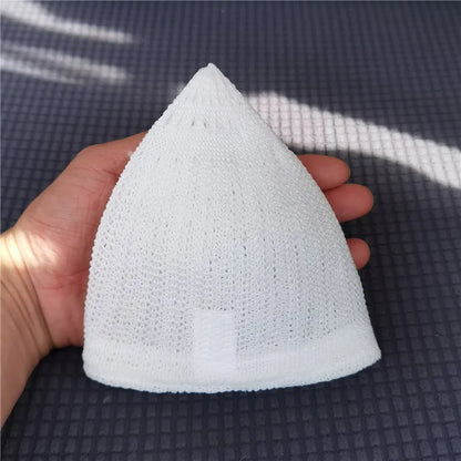 Islamic Hat Clothing Mesh Muslim Hat for Prayer  for Men Worship Hat Kufi Knitted Cap Solid Color Saudi Arabic  Hat