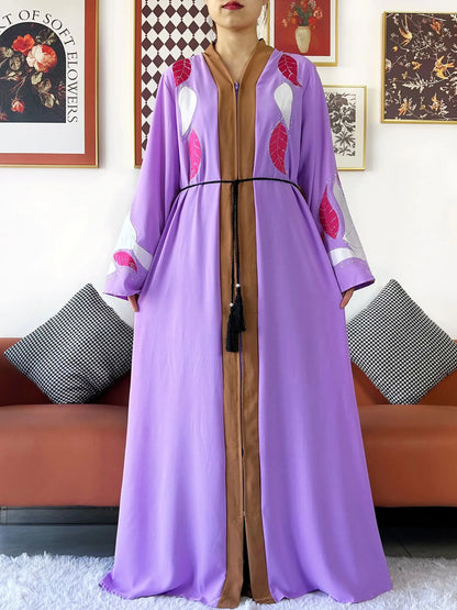 High Grade Fabric Women Party Dress Chiffon Open Abaya Muslim Women Dress Islamic Clothing Cardigan Abaya Women Muslim Dress