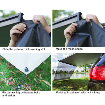 Caravan Awnings,2.5M-4M Caravan End Privacy Car Suv Awning UV Blocker Wall Side Sun Shade Screens For Camper Awning
