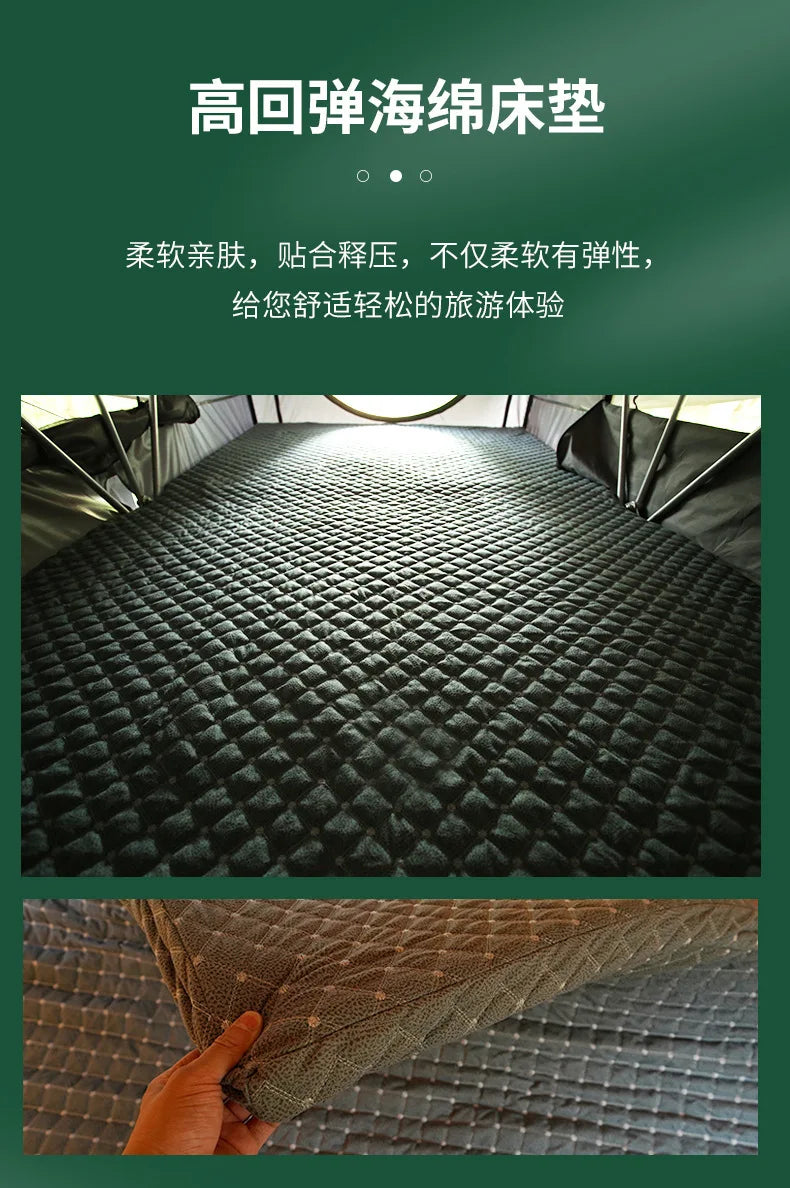 Outdoor Camping Automatic Self-Driving Soft Top Folding Extended Easy-to-Put-up Rainproof SUV Roof Top Tent
