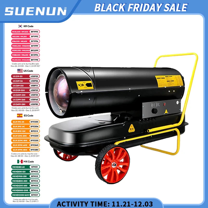 Commercial Fuel Heater Greenhouse Heater Industrial Diesel Air Heater Oil Heater Integrated Hot Air Fan Drying Calentadores de