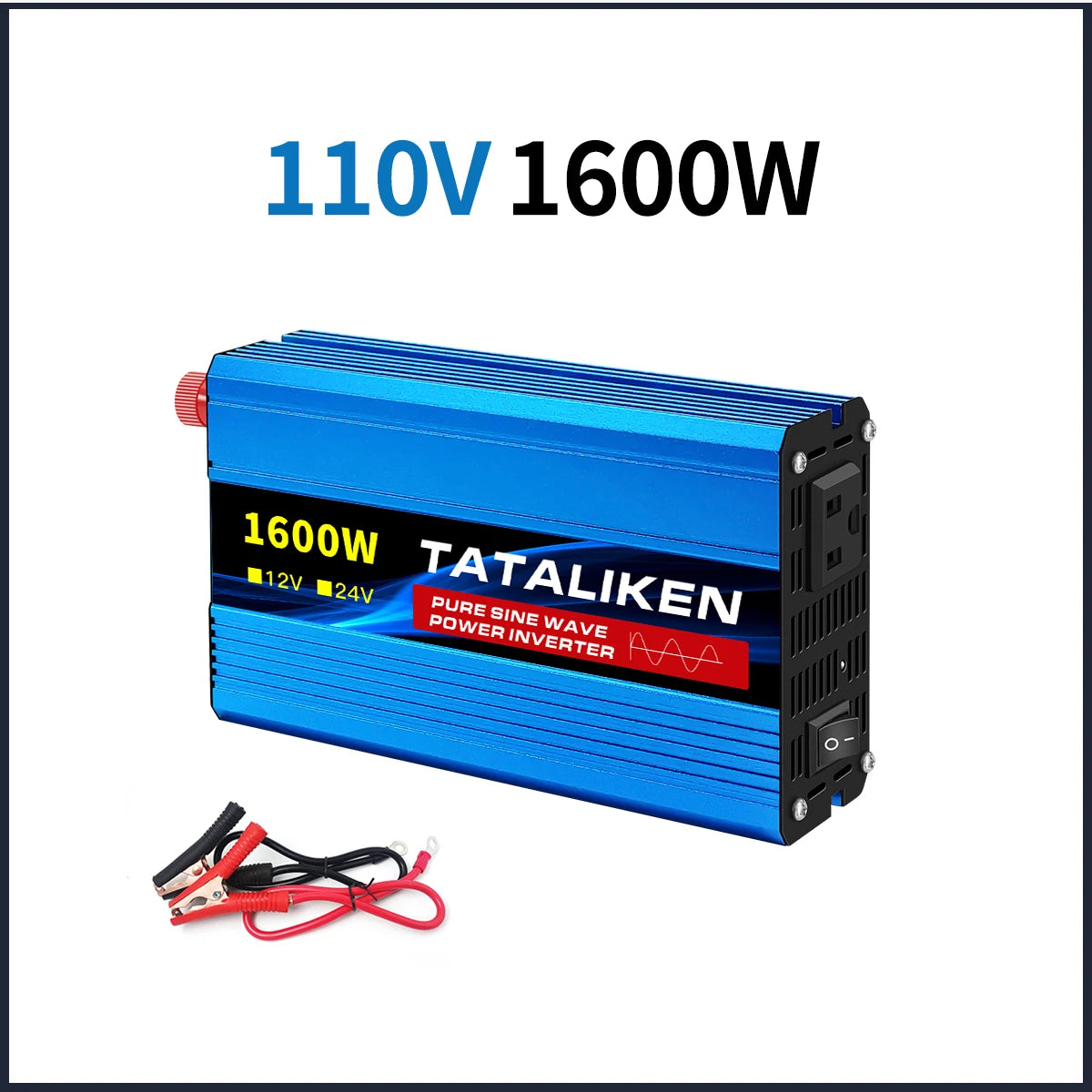 1600w-4500W 12V/24V to AC 110V 60Hz Pure Sine Wave Inverter Car Power Tranfermer  Voltage Portable  Converter with LED Display