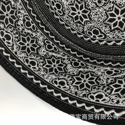Tax Products Turkey Muslim Men clothing Saudi Prayer Hat Black with White Embroidery Yarmulke Flat Top Hats Jewish Islamic Caps