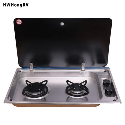 High Quality Hwhongrv Wholesale RV SINK and Burner Cooktop Stove Hob Combo  for Caravan Camper Boat Yachet