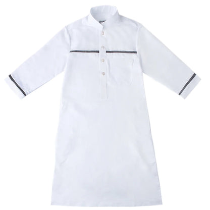 Muslim Arab Jubba Boys Robe Kids Abayas Kaftan Islamic Clothing Long Sleeve Thobe Middle East Teenage Clothing Ramadan Dress Eid