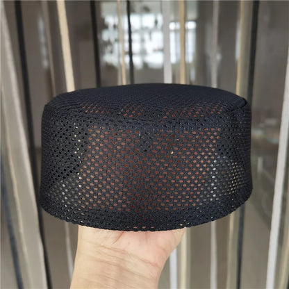 New Muslim Men Prayer HatsSummer mesh breathable worship hat Saudi Arabia Islamic Hat muslim turban  Cap Men Headscarf Clothing