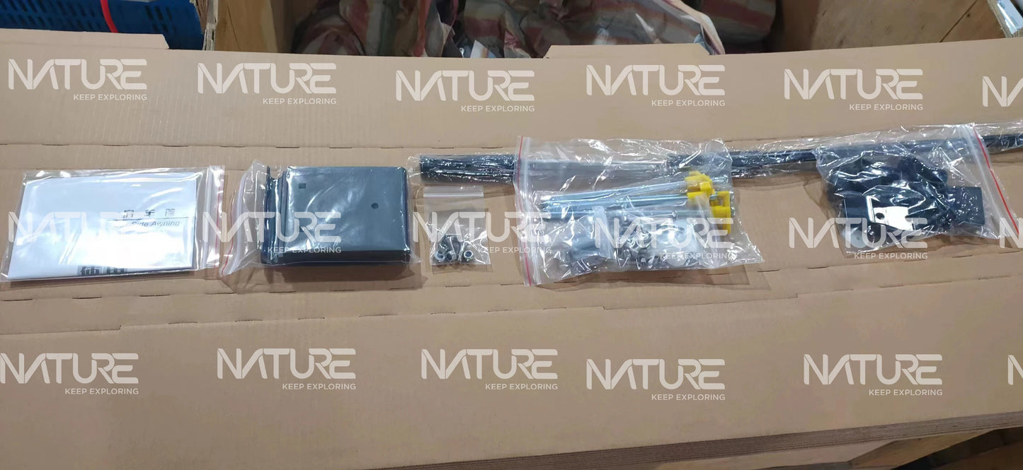 NATURE high quality electric retractable van car motorized van awnings, camper rv awning