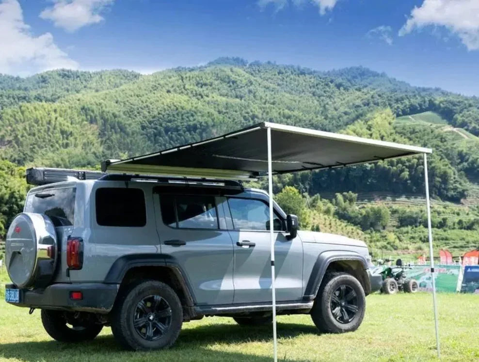 Caravan Awnings,Waterproof Retractable Car Awning Tent Outdoor Camper Tent Car Roof Side 4x4 Awning For SUV Caravan Privacy