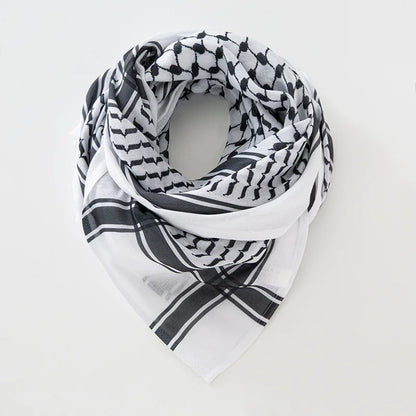 Arab Men Square Keffiyeh Shemagh Scarves Muslim Men's Head Scarf Middle Eastern Shawl Islamic Clothing Male Hijab Turban